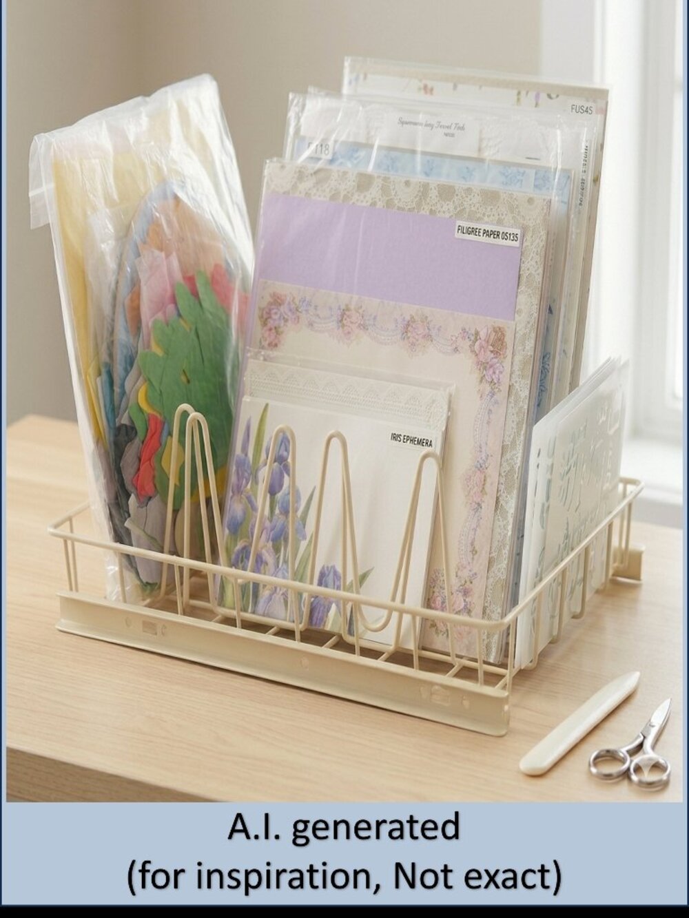 Retro Dishwasher Rack Organizer for HEAVY Scrapbook Storage or Pot Lid Holder